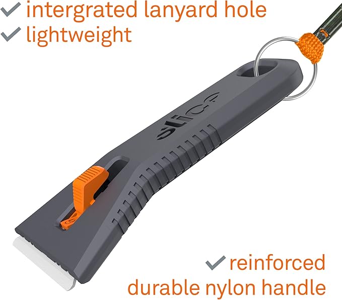 Slice 10591 Manual Utility Scraper, Locking Ceramic Blade, Rust Free, Finger Friendly, Soft-Touch Comfort Grips Reduce Strain, Regular - Manual (Locks in Position)