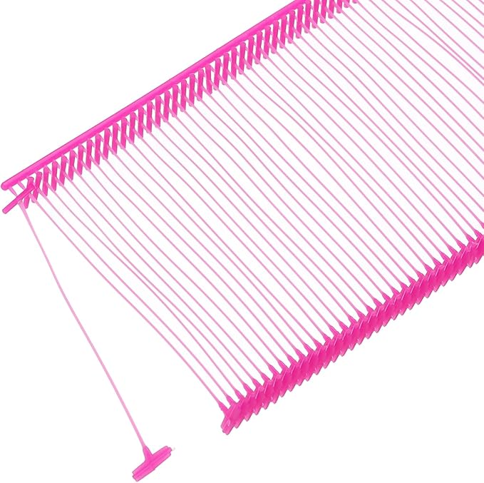 MECCANIXITY Standard Tagging Fasteners,Plastic Regular,Standard Label Gun Price Tagging Barbs for Garment Price Tag Label Tagging Barbs 50mm/2 Inch,Pack of 1000 Rose Red
