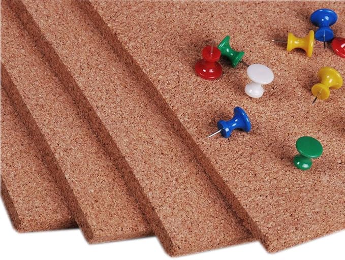 Manton Cork Premium Cork Roll - 4' x 4' x 1/2", 100% Natural Facing Grade Material for Bulletin Boards, Decorative Photo and Message Push Pin Displays - Perfect for Home, School, and Office