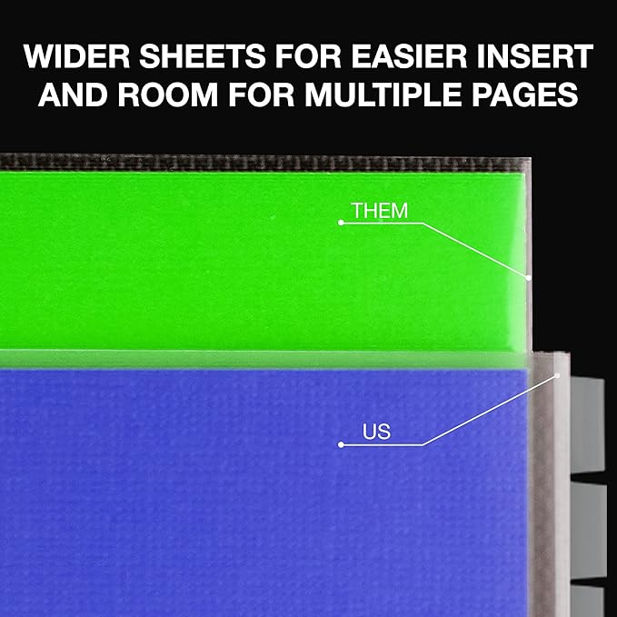 Samsill Sheet Protector Dividers, 8.5 x 11 Inch Page Protectors for 3 Ring Binder with Pockets, Super Heavy Duty, 8 Binder Dividers with Tabs, Letter Size, Top Loading, Acid Free, 1 Set