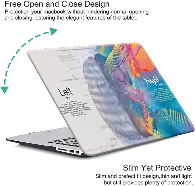 KEROM Case for MacBook Pro 16 inch 2025 2024-2021 M4 M3 M2 M1 Pro/Max Chip A3403 A3186 A2991 A2780 A2485, Cute Aesthetic Patterned Protective Plastic Hard Shell & Keyboard Cover, Left Right Brain