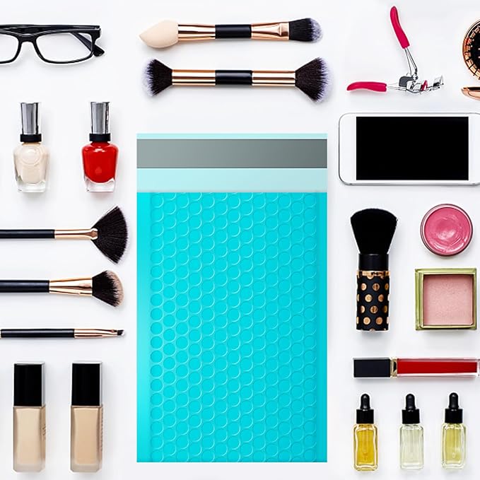 packbabol Bubble Mailers, 4x7 Inch Padded Bubble Mailers Pack of 50 Bubble Envelopes Opaque Self Seal Adhesive Waterproof Bags for Shipping and Packaging (Teal, 4x7-50)