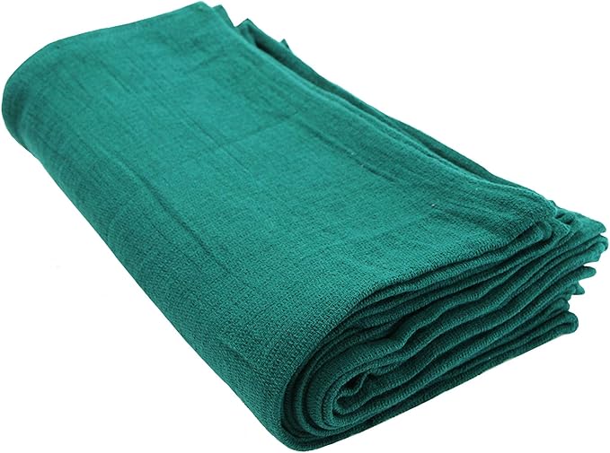 Arkwright Surgical Huck Towels - (Pack of 12) Lint Free & Highly Absorbent Pre-Treated Cotton Cleaning Cloths, Perfect for Medical, Auto Detailing, Window Glass, and Shop, 16 x 26 in, Hunter Green