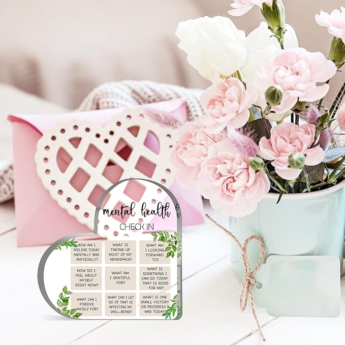 Psychotherapy Office Art Decor, School Therapist Painting Acrylic Heart Gift Psychologist Office Psych Quotes Decorations for Counselor Office Decor, Therapy Anxiety, Counselling Anxiety CBT Counselor