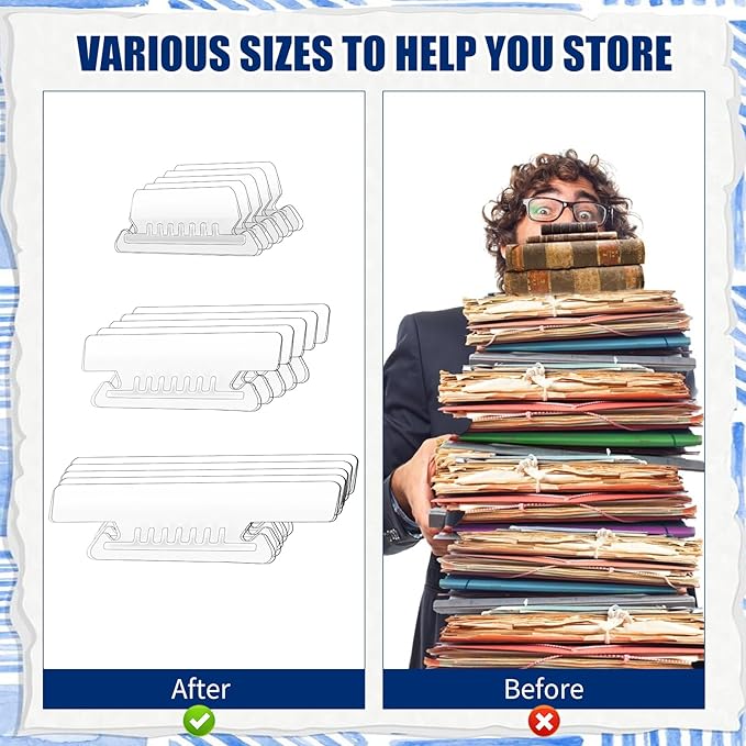 100Pcs 3 1/2 Inch Hanging File Folder Tabs Plastic Tabs for Hanging File Folders and Inserts Clear File Folder Tabs Insertable Plastic Tabs for Back to School Organizer Office Room