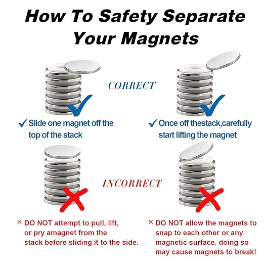 LOVIMAG Strong Neodymium Disc Magnets with Double-Sided Adhesive Powerful Rare Earth Magnets, Perfect for Fridge, DIY, Building, Scientific, Craft, and Offic, 1.26 inch x 0.08 inch - Pack of 8