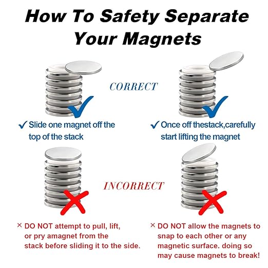 LOVIMAG Strong Magnets, Powerful Disc Magne with Double-Sided Adhesive, Heavy Duty Rare Earth Neodymium Magnets for Fridge, Office, Science, DIY-1.26inchx1/8 inch, Pack of 20 (10 Black, 10 Silver)