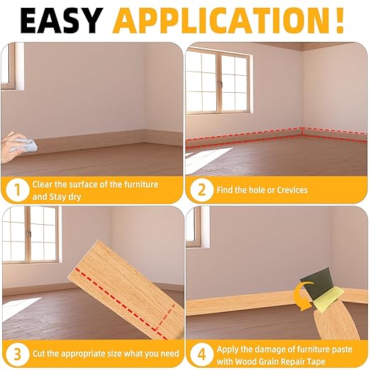 GSCIT Club Wood Grain Repair Tape, 2.4 inch X 25ft Self Adhesive Maple Grain Repair Patch for Tables, Chairs, Baseboards, Doors, Windows, Floors, Handicraft DIY.