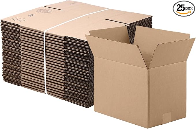 The Boxery 18"x12"x8" Brown/Kraft Corrugated Cardboard Shipping Boxes 25-Pack | Mailing, Packing, Moving & Storage for Business/Home – Durable - Eco-Friendly, Recyclable - Made in the USA