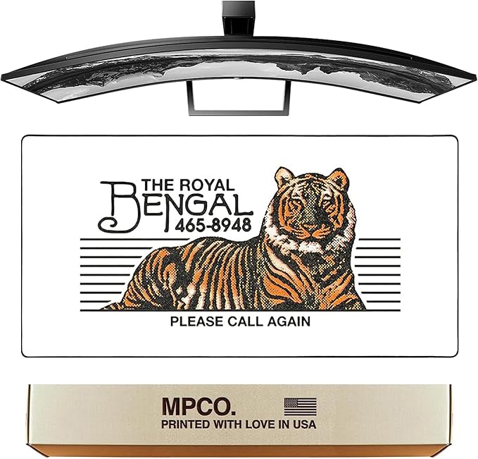 MPCO. OZGMX Large Gaming Desk Pad - 36" x 17" Aeroglyde Fabric Royal Bengal Original Desk Mats - Non-Slip, Washable, Smooth Glide for Precision Gaming & Work