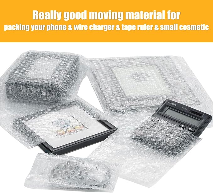 300PCS Clear Bubble Out Bag 6" x 6", Small Bubble Pouches Wrap Bags, Double Wall Shockproof Bubble Pouches Packaging Bags Cushioning Protective Bag for Moving, Shipping, Packing and Storage