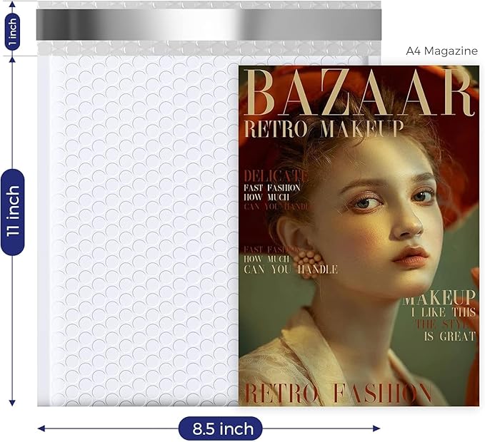 Fuxury Bubble Mailers 8.5x12" White Padded Envelopes 6000Pack Bulk Strong Adhesion Full Pallet of Padded Mailers Thick Bubble Envelopes for Small Business Mailing Books Clothes Makeup Supplies