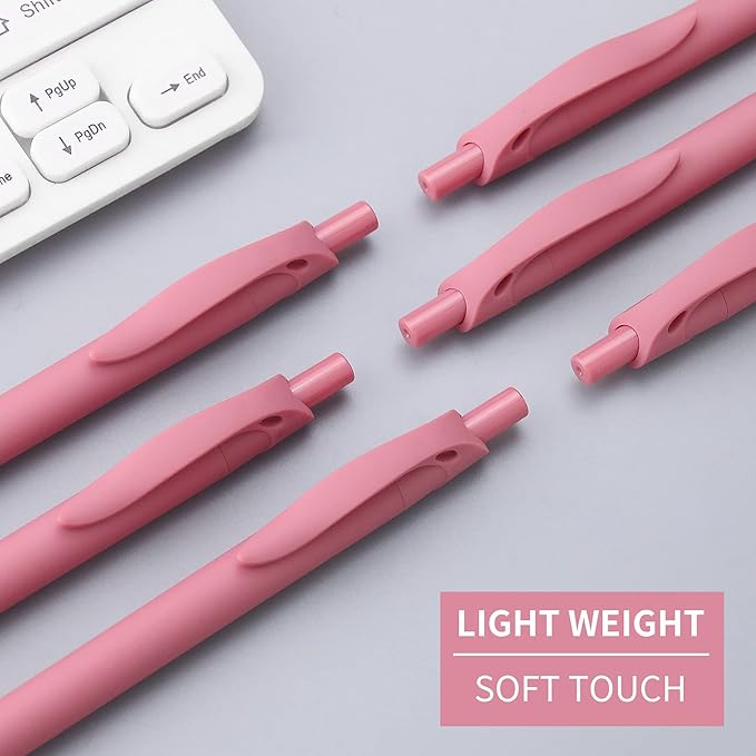 deegtran Pens Bulk, 50 Pack No Bleed Click Pens, Wholesale Retractable Ballpoint Pens, Pen Medium Point, Smooth Ink Pens, 1.0MM Red Ink