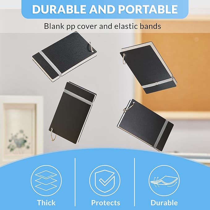 NEEWAY Heavyweight Ruled Index Cards 3x5, 200 Count Flash Cards with Rings and Cover, White Note Cards Lined for Home, Office