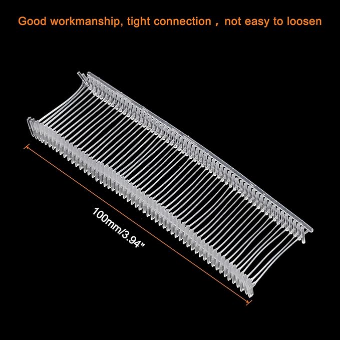 MECCANIXITY Standard Tagging Fasteners,Plastic Regular,Standard Label Gun Price Tagging Barbs for Garment Price Tag Label Tagging Barbs 25mm/1 Inch,Pack of 1000 Transparent