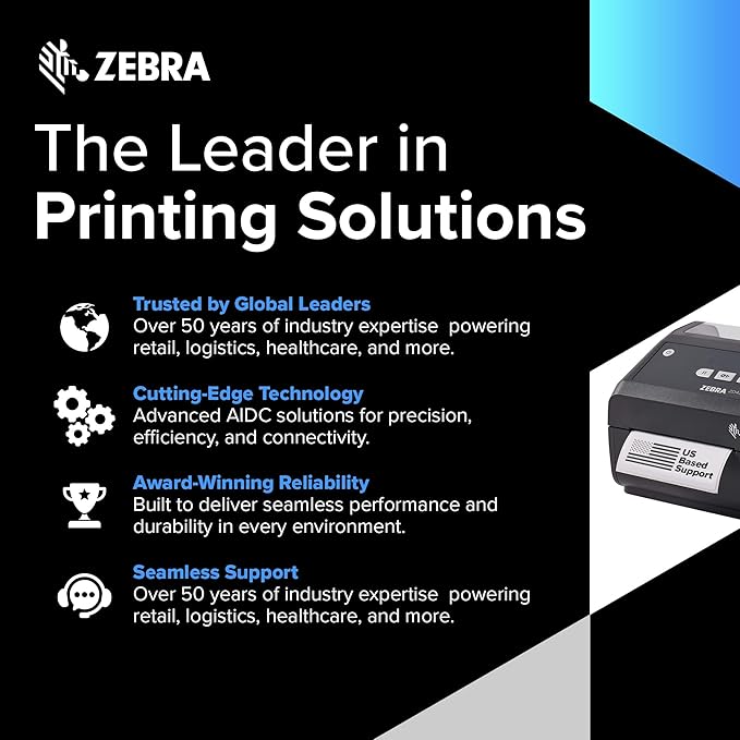 Zebra ZD420 / ZD420d Direct Thermal Desktop Printer 203 dpi Print Width 4 in USB Ethernet ZD42042-D01E00EZ