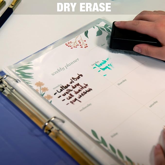 Samsill 200 Pack Sheet Protectors, 8.5x11 Inch Page Protectors for 3 Ring Binder, Standard Weight, Clear Protector, Letter Size, Top Loading, Acid Free