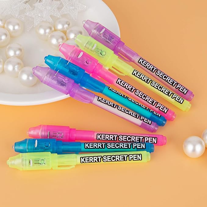 Invisible Ink Pen with UV Light Secret Message Pen Spy Pens Magic Invisible Markers Classroom Gifts for Students, Party Favors for Kids 8-12, Goodie Bag Stuffers for Kids