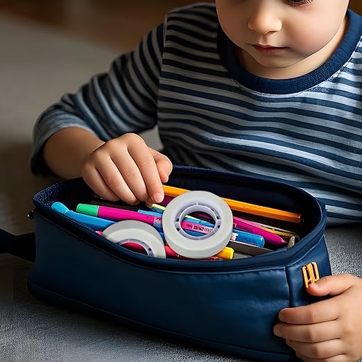 12 Rolls Transparent Tape - Perfect for Wrapping Gifts, Office Supplies, Home Use - Each Roll 0.71 Inch x 1000 inches (12PCS White)