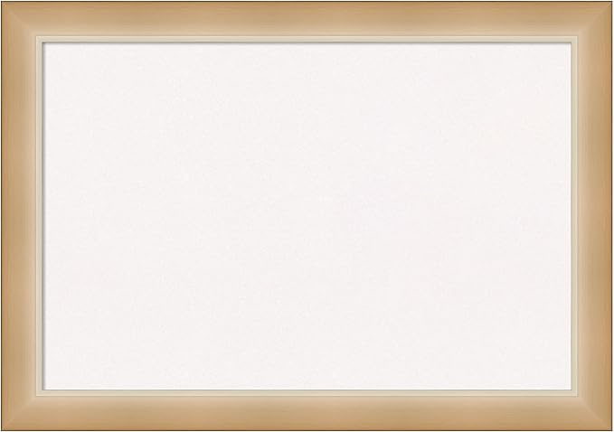 Amanti Art White Cork Board for Wall, 19x27 Vision Board with Gold Frame, Medium Corkboard Office Decor for Home Organization, Modern Contemporary Corkboard Pinboard to display items for home