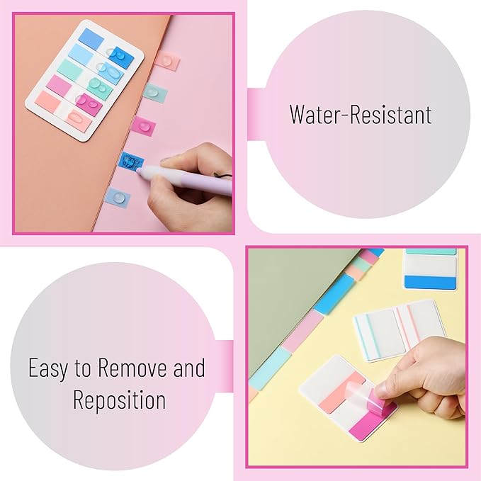 Mr. Pen- Sticky Index Tabs, 500 Pcs, 21 Sets, Colorful Sticky Tabs for Notebooks, Page Markers, Page Tabs for Binders, Page Tabs Sticky Tabs for Books, Notebook Tabs, Book Sticky Tabs for Notebooks