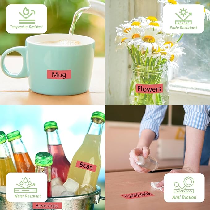 TZe-431 TZe 12mm Red TZ Tape Compatible with Brother P Touch Label Maker Tape TZ-431 TZe431 TZ431 Label Tape 12mm 0.47 Laminated Black on Red for PTD210 PTD600 PTH100, 3-Pack