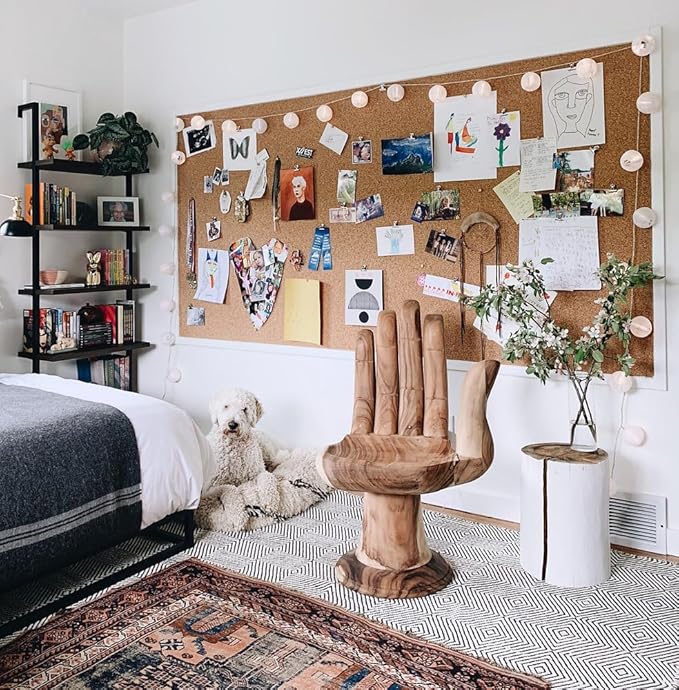 Manton Cork Premium Cork Roll - 4' x 6' x 1/4", 100% Natural Facing Grade Material for Bulletin Boards, Decorative Photo and Message Push Pin Displays - Perfect for Home, School, and Office