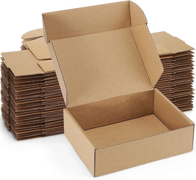 Shipping Boxes 7x5x2 inches Brown Small Mailing Boxes 25 Pack Cardboard Corrugated Box Mailers