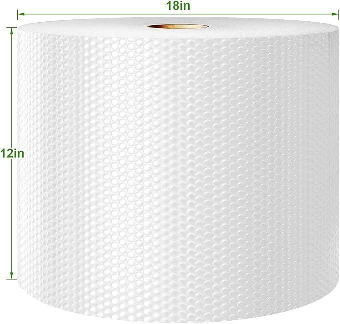 A&A Heavy-Duty Bubble Wrap Cushioning Roll – 12”x175’ Perforated Every 12”, Tear-Resistant Packing Wrap for Moving, Shipping and Storage Made in US