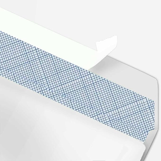 250 Custom #10 Envelopes with Logo - Personalized #10 Self-Seal - Printed Envelopes with Return Address - Custom Printed Security Envelope - Ideal for Business Mailings - White, 250 Count