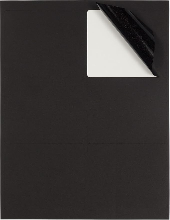 JAM PAPER Shipping Address Labels - Large - 3 1/3 x 4 - Black - 120/Pack