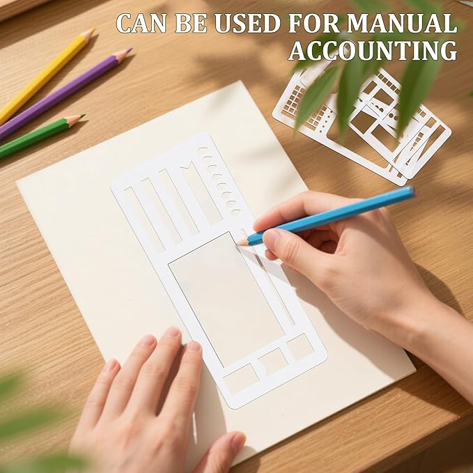 Handmade Flexible Record Template, Reusable Flexible Planner Stencils for Dot Grid Journaling, Calendar, Checklists, Scrapbooking & DIY Craft Supplies (C)