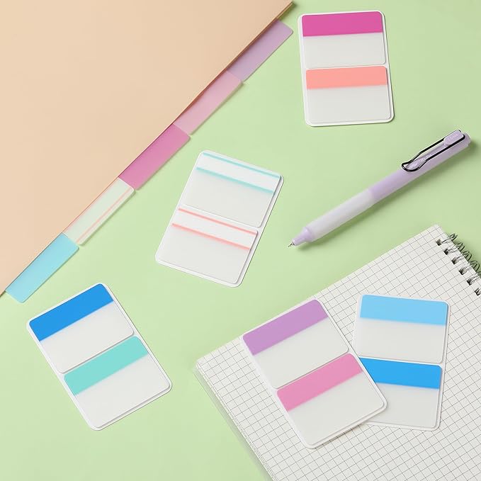 Mr. Pen- Sticky Index Tabs, 500 Pcs, 21 Sets, Colorful Sticky Tabs for Notebooks, Page Markers, Page Tabs for Binders, Page Tabs Sticky Tabs for Books, Notebook Tabs, Book Sticky Tabs for Notebooks