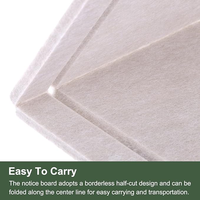 YOKIVE Felt Bulletin Board, 60 x 31.5 -Inch Foldable Decorative Pin Board Self Adhesive Felt Cork Board with 20 Pushpins, Great for Wall, Photo Display, Paste Note, Schedule(Light Camel)