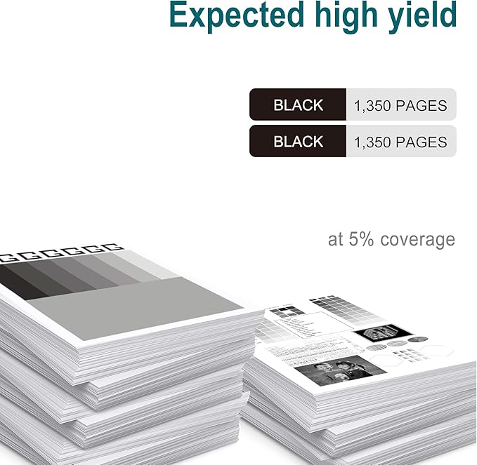 2 Pack Replacement for HP 206A Black Toner Cartridge W2110A for HP Color Laserjet Pro MFP M283cdw M283fdw M282nw M255dw,M255nw Toner Printer Ink (with Chip)