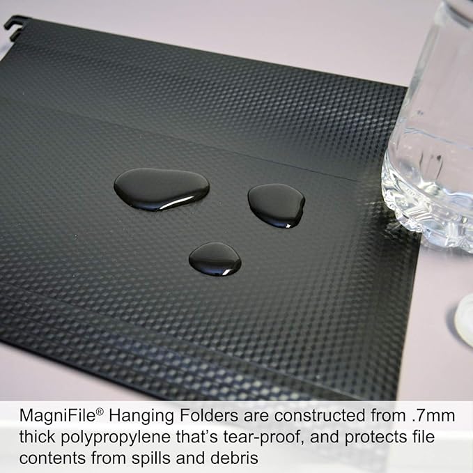 Ultimate Office MagniFile Hanging File Folders (Black, V-Base Letter, Set of 5)