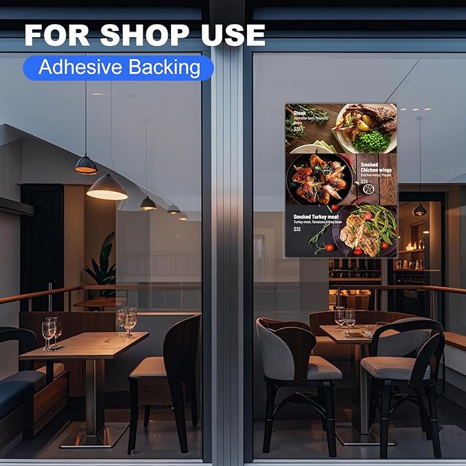 10 Pack 8.5'' x 11'' Inch Magnetic Sign Holders, Rigid Print Protectors, Paper Holder With Adhesive Tape, Plastic Document Holder For Posters Letter Paper Picture, Wall Mount Magnetic Frame for Refrigerator Window, Door, Home, Office, and Store