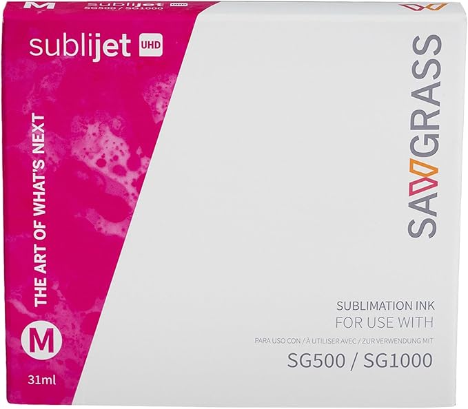 Sawgrass SubliJet UHD Sublimation Ink Cartridge - Magenta - High-Performance Ink SG500 SG1000 Sublimation Printers - Long-Lasting, High-Viscosity Gel Ink for Vibrant, Crisp Prints