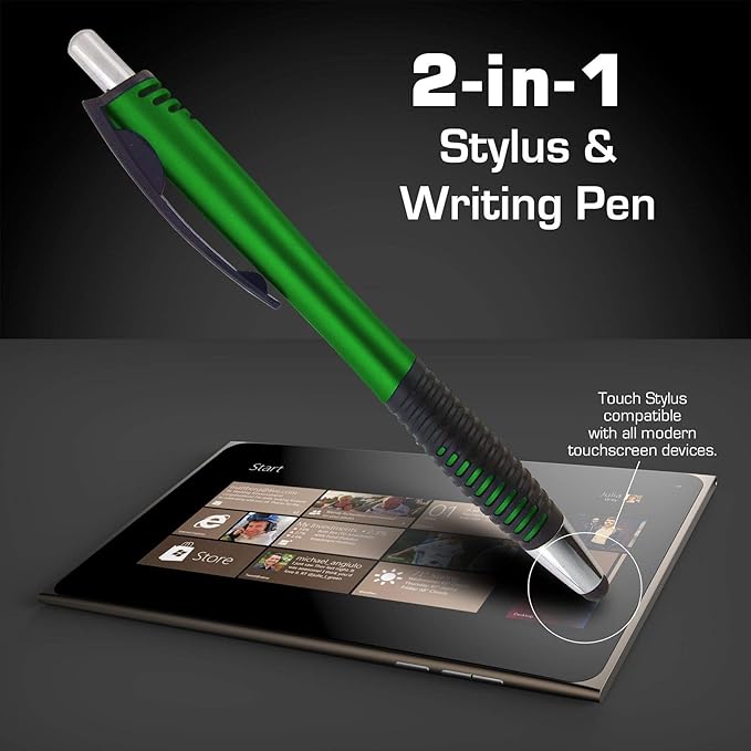 Personalized Pens with Your Custom Logo or Text-250 Pack Bulk-for Businesses, Parties, and Events, 2 in 1 Capacitive Stylus & Ballpoint Pen Compatible with Most Touchscreen Devices, Gold