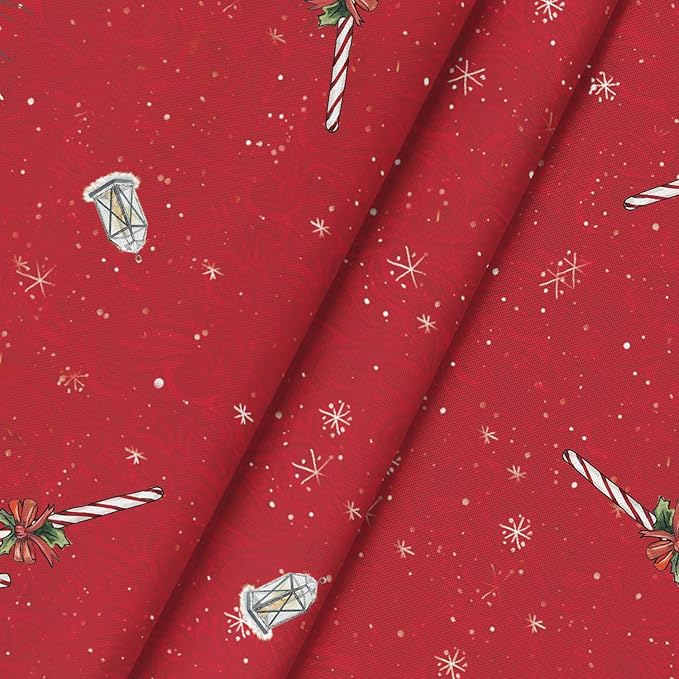 Horaldaily Christmas Tablecloth 90×90 Inch Round, Winter Snowman House Christmas Trees Red Washable Table Cover for Party Picnic Dinner Decor