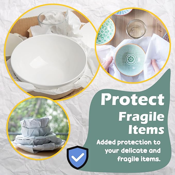 Newsprint Packing Paper Sheets for Moving - 400 Newsprint Paper Sheets for packing supplies -12.5lb - 17" x 27" Moving Supplies Packing paper for Dishes and Glasses - Made in USA