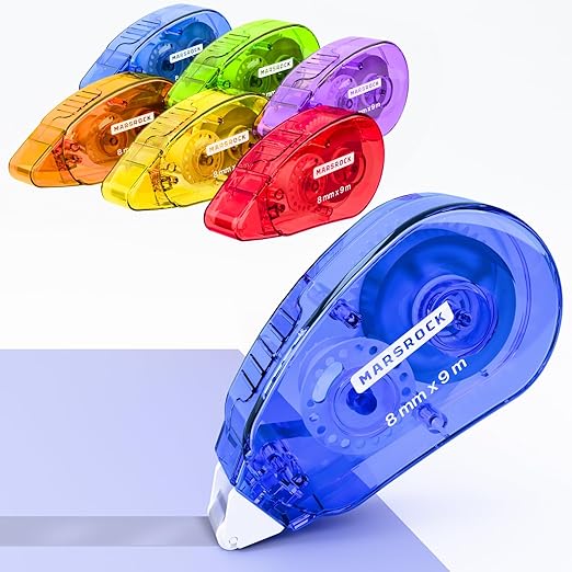 Double-Sided Tape Roller for Scrapbooking 6-Pack (0.31IN x 30FT) Adhesive Tape Glue Runner, Scrapbook Supplies and Craft Supplies for Scrapbooking, Gift Wrapping and Photo Tape