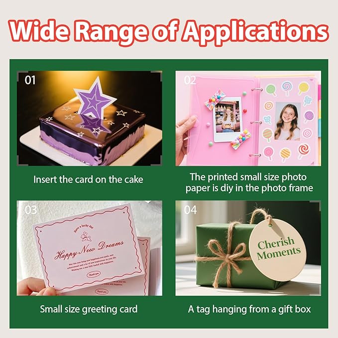 Uinkit Premium Glossy Inkjet Photo Paper - 5x7 Inch, 48lb 180gsm, 100 Sheets - Professional Photographic Quality, Dye Ink Compatible, High-Gloss Finish for Stunning Portraits & Art Prints