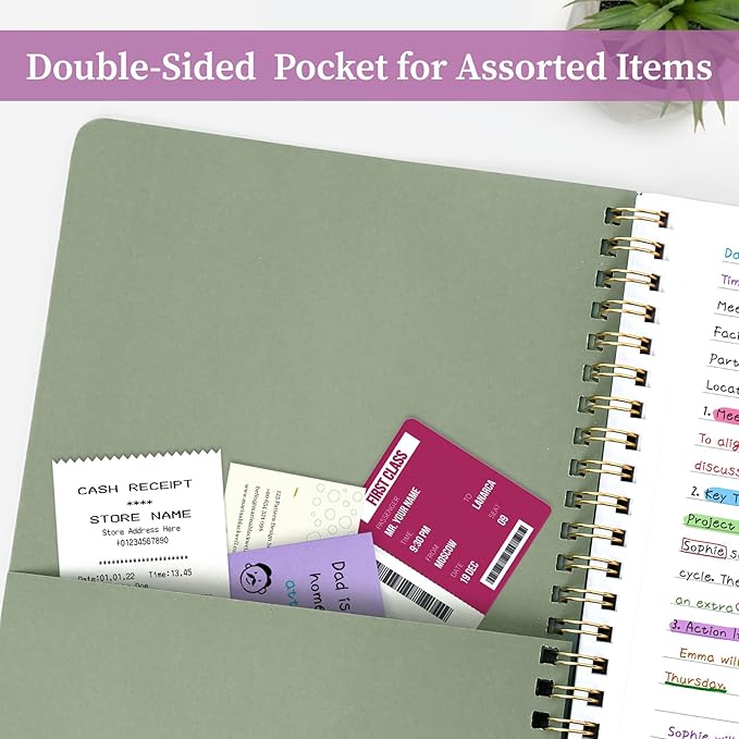 Taja Aesthetic Set of 3 Spiral Notebook for Work, A5 Cute Pretty Lined Journal for Women & Writing, College Ruled Journaling Notebooks, Perfect for School & Office Supplies - Serene Pastel