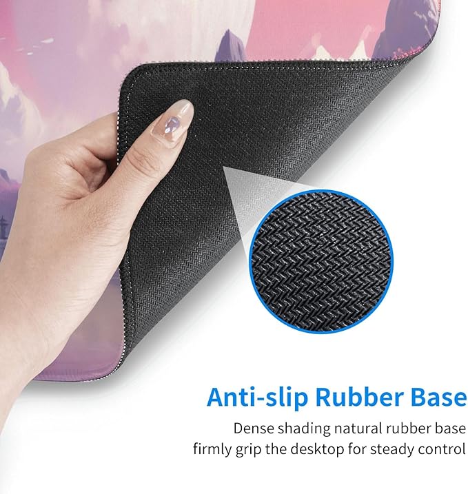 Watercolor Japanese Large Gaming Mouse Pad,Japanese Mouse Pad 31.5 x 11.8 in Mat Desk Pad,Large Desk Mat,Extended Keyboard Mousepad with Non-Slip Base and Stitched Edge for Desk Home Office