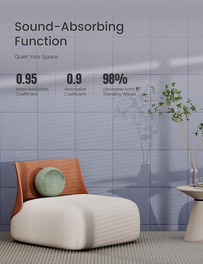 Bumusty Large Cork Board 36"x24" Alternative - 6 Pack Felt Wall Tiles with 40 Safe Removable Adhesive Tabs, 30 Pushpins, Cork Boards for Walls Pin Board Bulletin Board Office Decor (Soft Periwinkle)