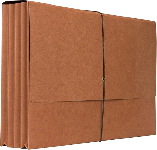 The File King Expanding File Wallet - Legal Size, 50 Pack, Red, 5.25' Expansion, 8.5-x-14-inch Paper, USA Made