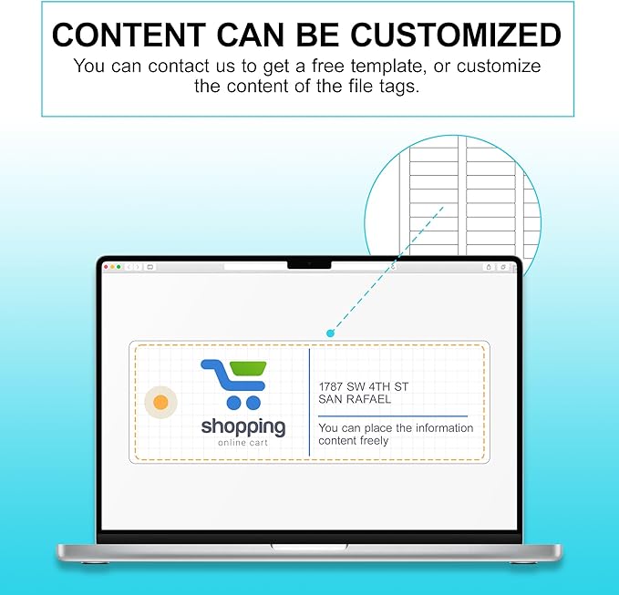 Printable Address Labels,0.5"x1.75" Self-Adhesive Return Stickers for Printer,2000 Blank Label,Personalized Mailing Labels for Envelopes,for Home,Office,or Small Business Use