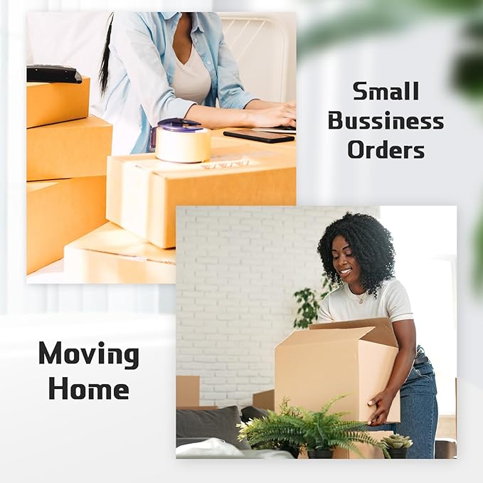 6 Pcs 2 Inch Packing Tape Dispenser Gun Heavy Duty Metal Tape Gun for Packing Boxes Wide Tape Gun for Handheld Sealing Cutter Warehouse Tools, White, Orange, Blue