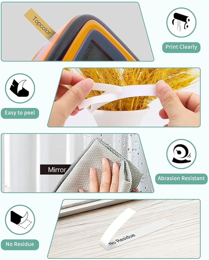 6-Pack 12mm 0.47" Laminated Multi-Color Label Tape Compatible for Brother Tze-931 Tze-831 Tze-233 Tze-334 Tze-335 P Touch Tape Tze Tz 12mm 0.47" Color for PTH110 PTD220 PTD210 PTD400 PTD610BT